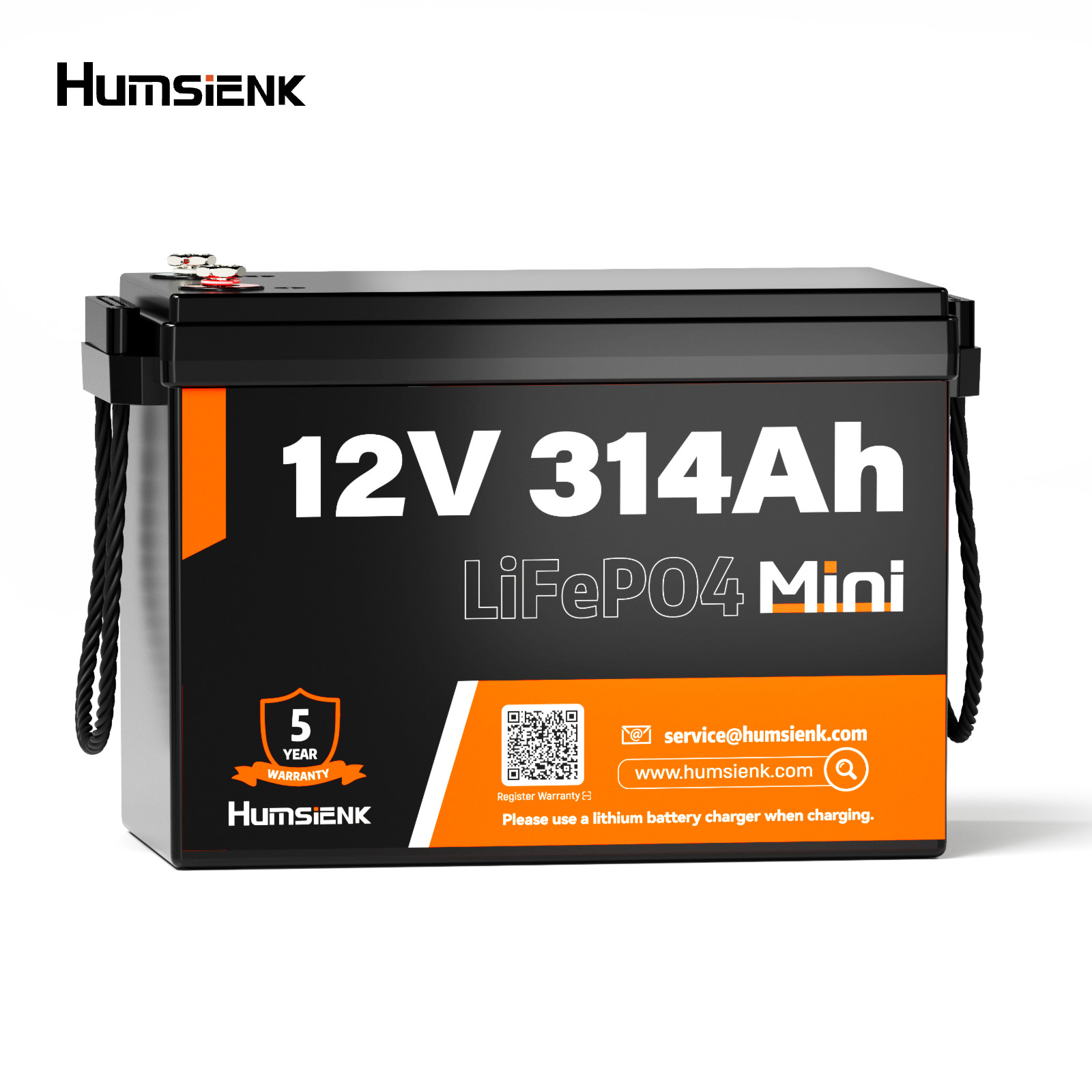 Humsienk 12V 314Ah Mini LiFePO4 Battery 200A BMS RV Solar Panel Off Grid